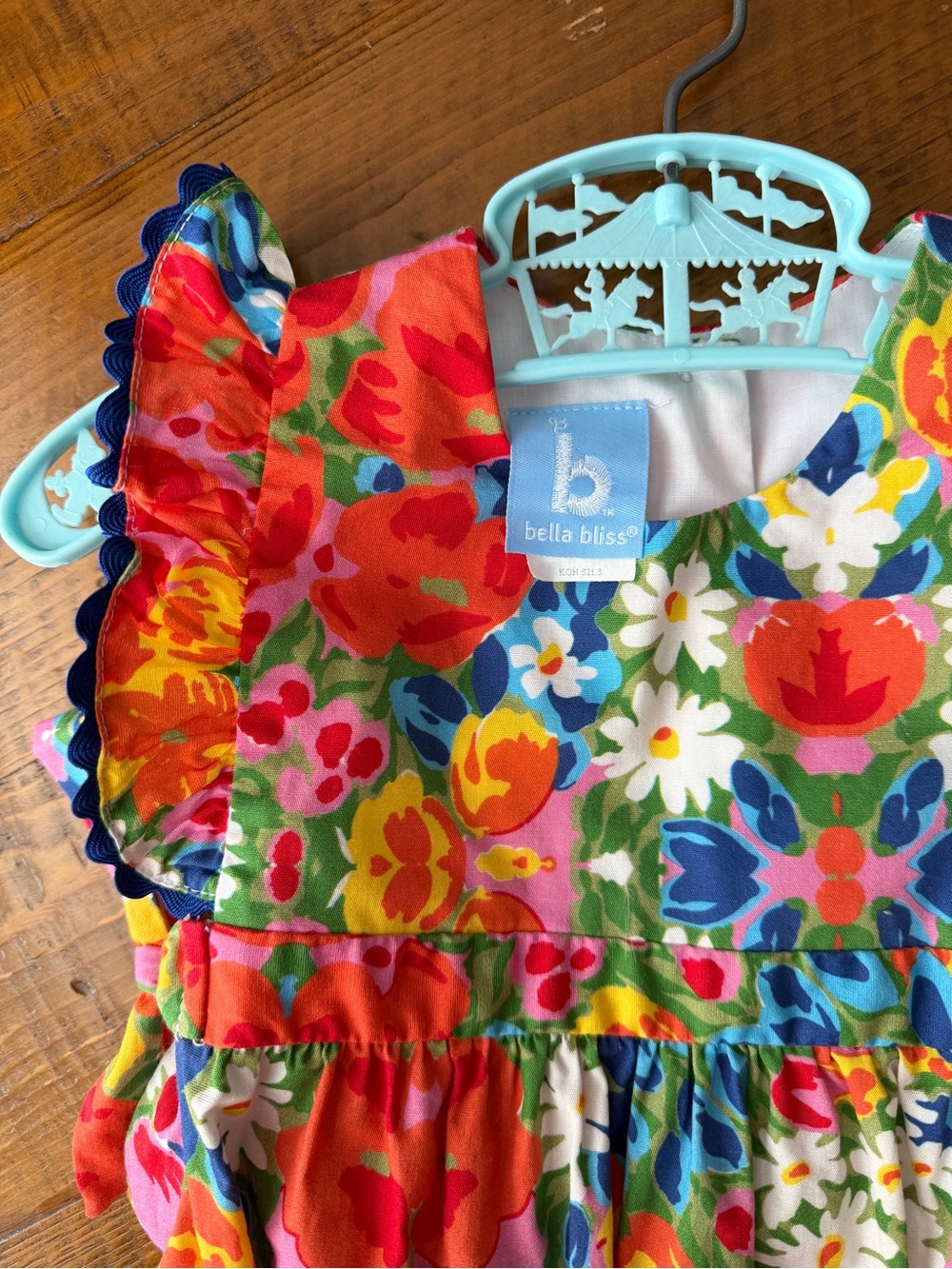 bella bliss Floral Ruffle bubble romper in Bright Multi-Color - Picture 4 of 12